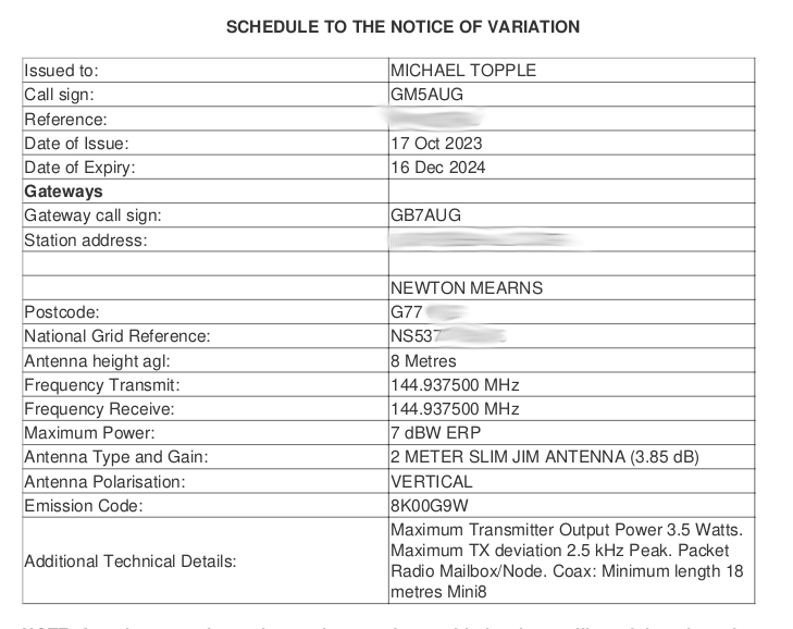 Technical details of Packet Node