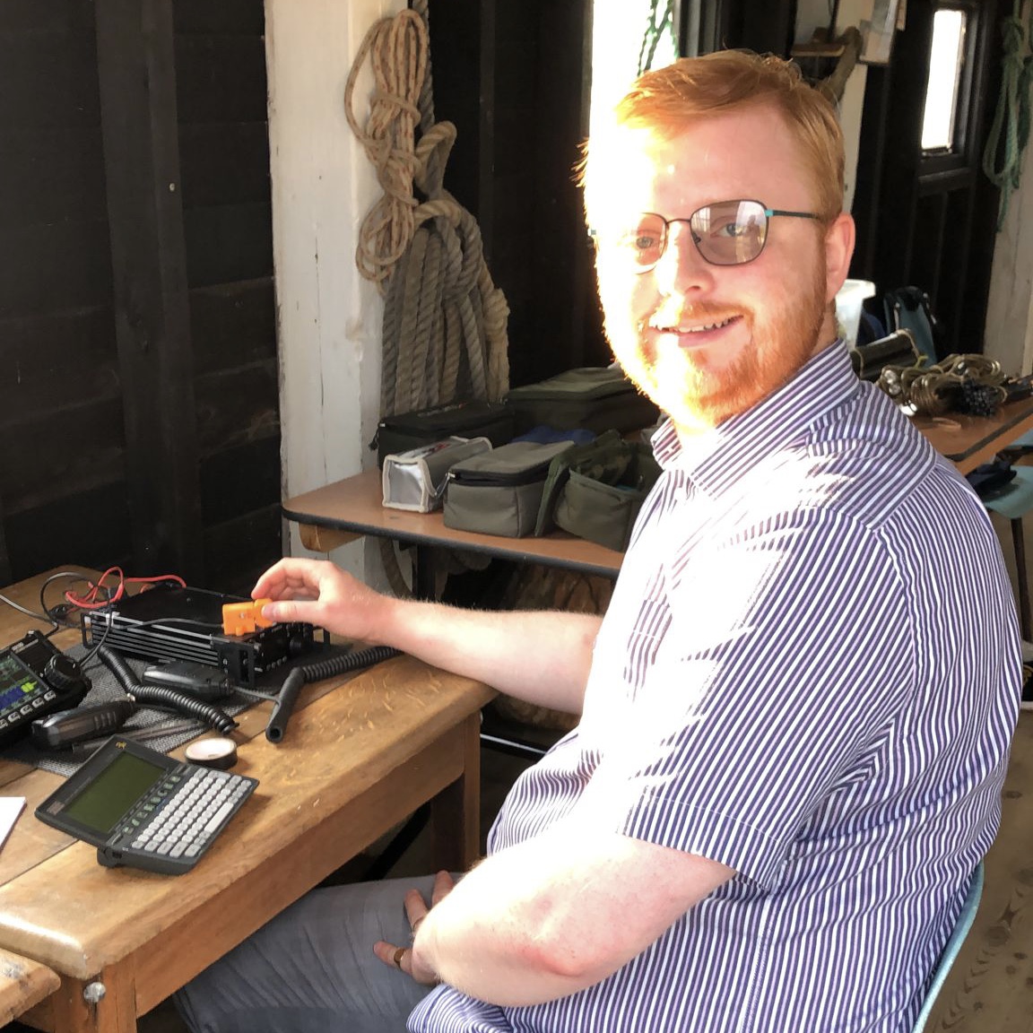 Michael operating /P on Packing Shed Island